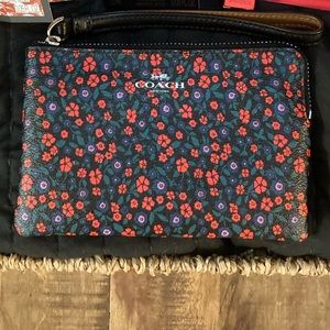 Coach Floral Wristlet